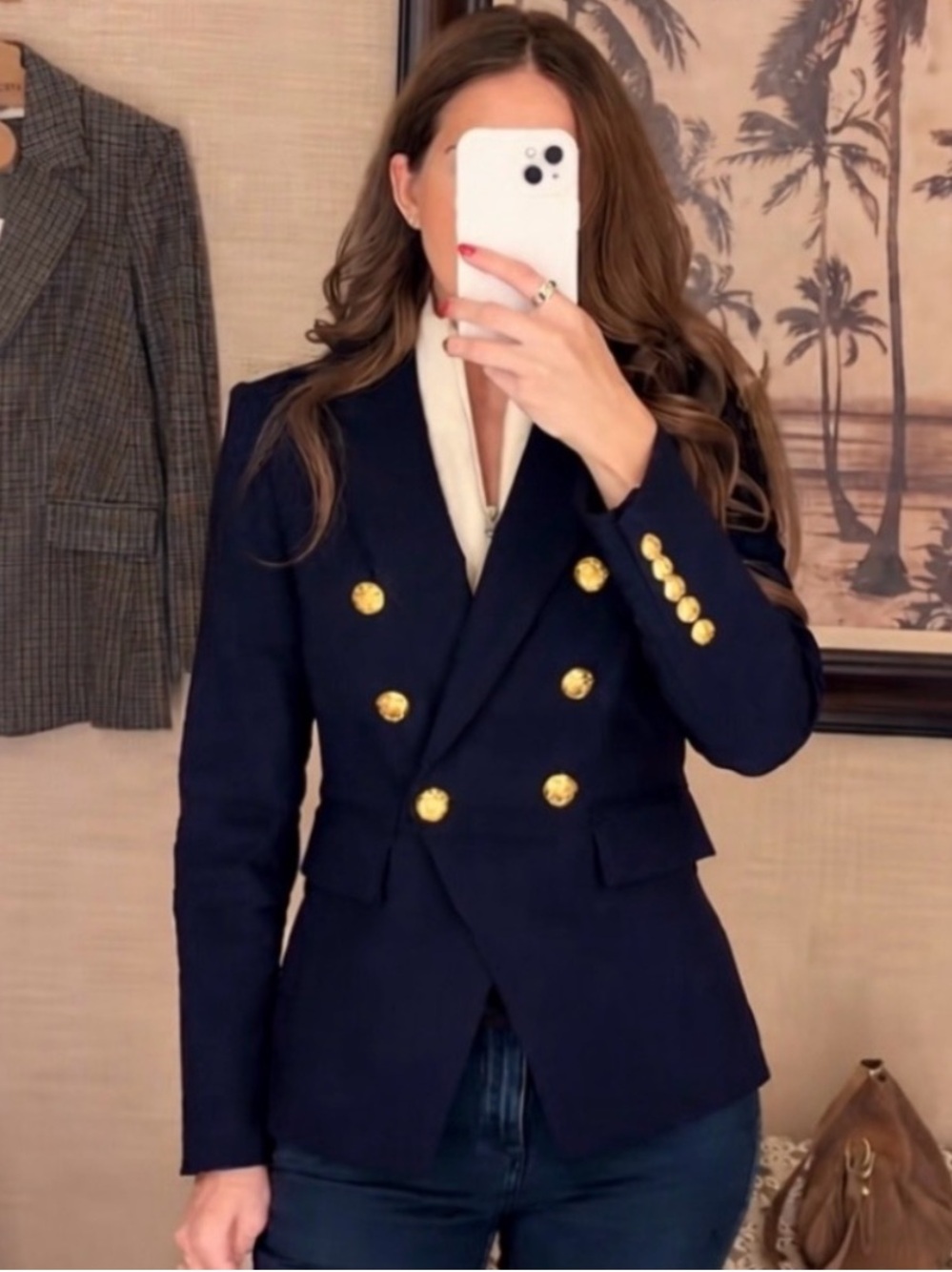 Veronica Beard Miller Dickey Jacket in Navy